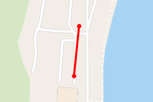 A map showing the Lydstep Haven beach stretch plotted on it