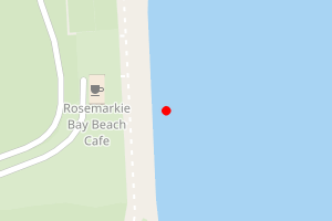 A map showing the Rosemarkie beach stretch plotted on it