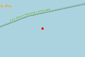 A map showing the Sandy Bay 2 beach stretch plotted on it