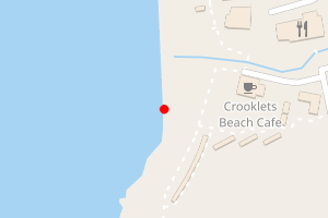 A map showing the Crooklets 2 beach stretch plotted on it