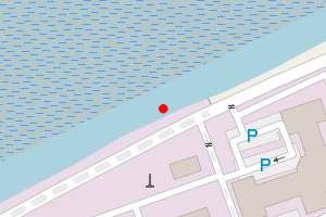 A map showing the Half Moon Bay beach stretch plotted on it
