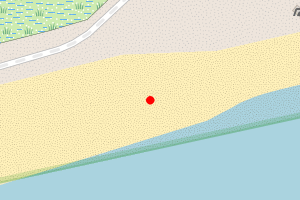 A map showing the Rye Harbour beach stretch plotted on it