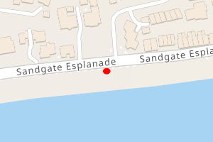 A map showing the The Esplanade beach stretch plotted on it