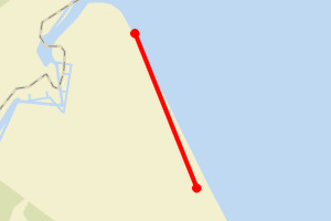 A map showing the Blackness Anchor Point beach stretch plotted on it