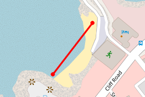 A map showing the Great Western, Newquay beach stretch plotted on it