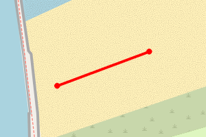 A map showing the East Nairn Beach beach stretch plotted on it
