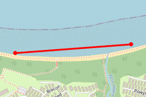 A map showing the Traethgwyn beach stretch plotted on it