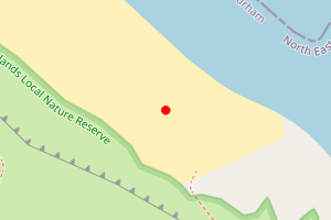 A map showing the Blackhall Rocks (from the stack North) beach stretch plotted on it