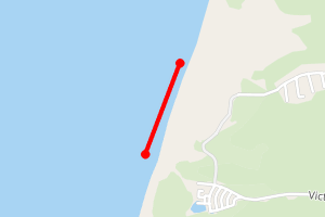 A map showing the Formby Freshfield (North Of Victoria Road) beach stretch plotted on it