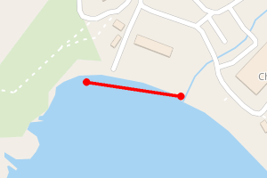 A map showing the Challaborough Bay beach stretch plotted on it