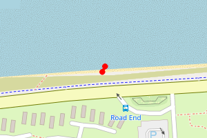 A map showing the Seton Sands beach stretch plotted on it