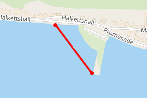 A map showing the Limekilns Car Park beach beach stretch plotted on it