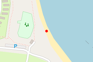 A map showing the Berwick Haven Holiday Park beach stretch plotted on it