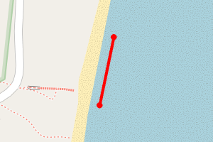 A map showing the Druridge Bay Country Park beach stretch plotted on it