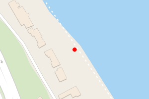 A map showing the ROCK FERRY beach stretch plotted on it