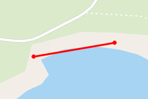 A map showing the Leestit (South Harbour) beach stretch plotted on it