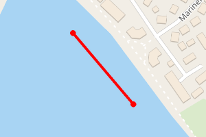 A map showing the Little Warren Port Talbot beach stretch plotted on it