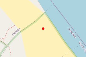 A map showing the Denemouth South Beach beach stretch plotted on it