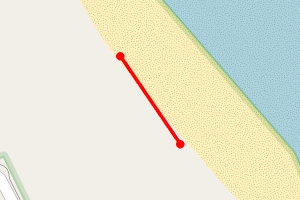 A map showing the Crimdon beach stretch plotted on it