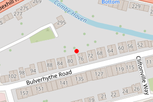 A map showing the bulverhythe beach beach stretch plotted on it