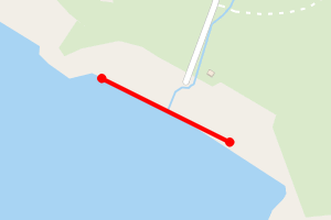 A map showing the Tregantle Beach, Whitsand Bay beach stretch plotted on it