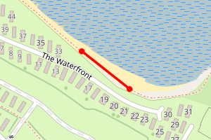 A map showing the allhallows beach stretch plotted on it