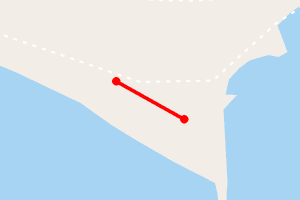 A map showing the East Cliff Beach (Hengsitbury Head) beach stretch plotted on it