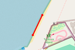A map showing the Westward Ho! section 1 beach stretch plotted on it