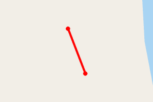 A map showing the Dornoch Point beach stretch plotted on it