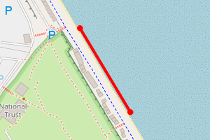 A map showing the National Trust Sandilands beach stretch plotted on it