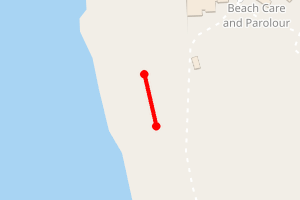 A map showing the Croyde beach stretch plotted on it