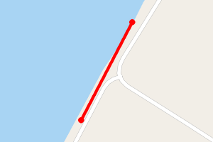 A map showing the Allanfearn - near wastewater works beach stretch plotted on it