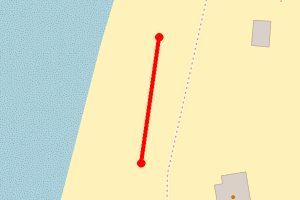 A map showing the Perranporth Beach beach stretch plotted on it