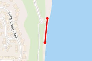 A map showing the Kirkcaldy (Seafield South of car park) beach stretch plotted on it
