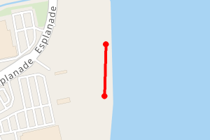 A map showing the Seafield Kirkcaldy North (Top end) beach stretch plotted on it
