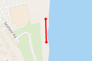 A map showing the Seafield Kirkcaldy (2) beach stretch plotted on it
