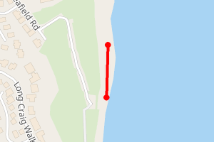 A map showing the Seafield Kirkcaldy (Seafield Beach car park) beach stretch plotted on it