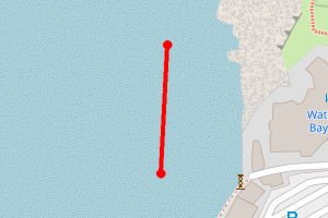 A map showing the Watergate Bay beach stretch plotted on it