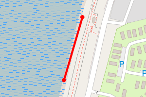 A map showing the Haven - Burnham on Sea - Great British Beach Clean beach stretch plotted on it