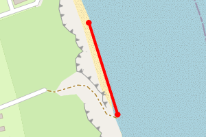 A map showing the Haven Hornsea Beach beach stretch plotted on it