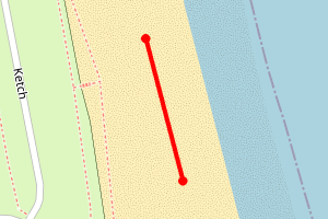 A map showing the Seashore Haven Beach beach stretch plotted on it