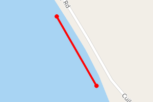 A map showing the Cuil Bay, Duror beach stretch plotted on it
