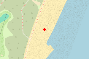 A map showing the Tenby South (Penally Beach) beach stretch plotted on it