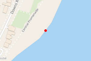 A map showing the Newcastle beach stretch plotted on it