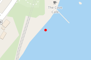 A map showing the Dawlish - Coryton's Cove beach stretch plotted on it