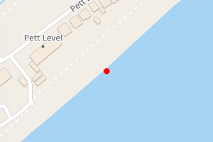 A map showing the Pett Level beach stretch plotted on it